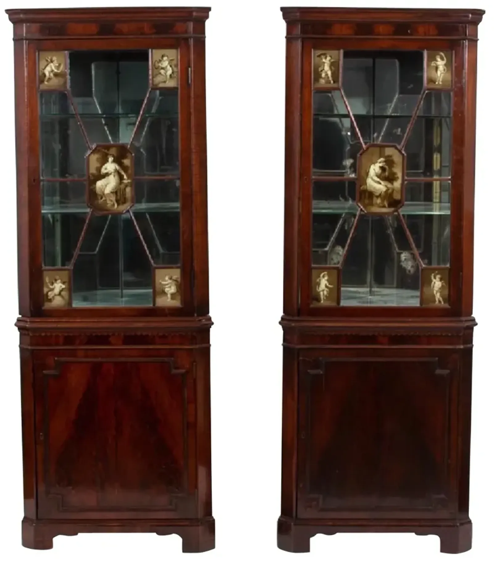 19th-C. Regency Style Corner Cabinets - Von Meyer Ltd. - Brown