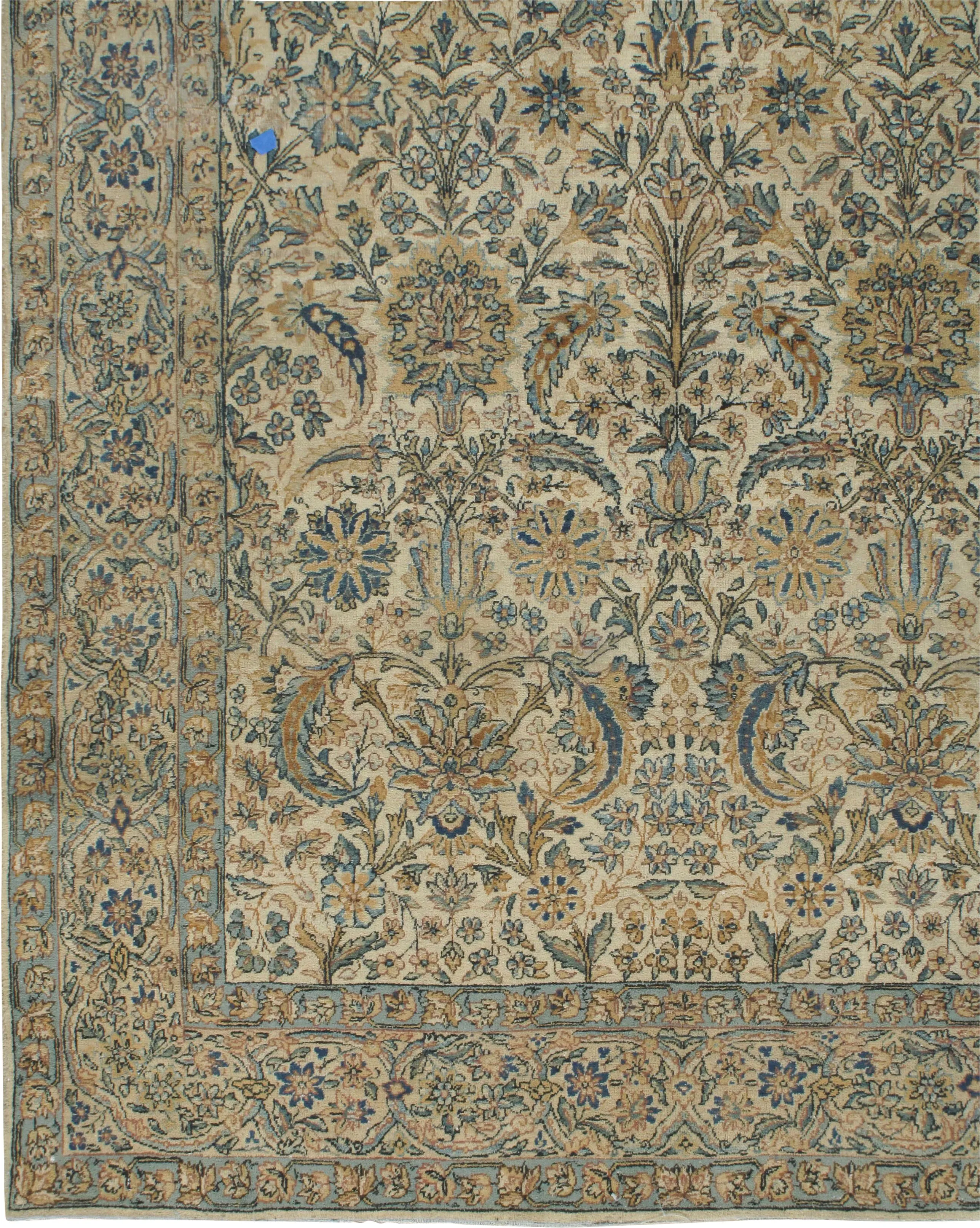 Persian Kerman Rug 5'10 x 8'10 - Beige - Beige