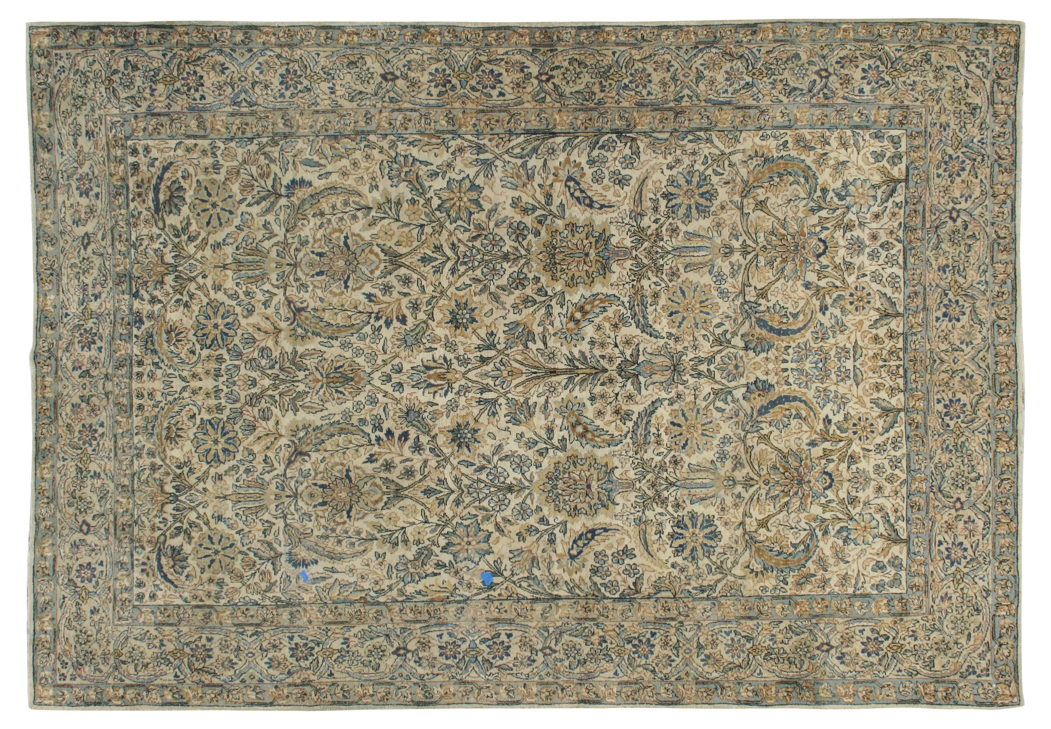 Persian Kerman Rug 5'10 x 8'10 - Beige - Beige