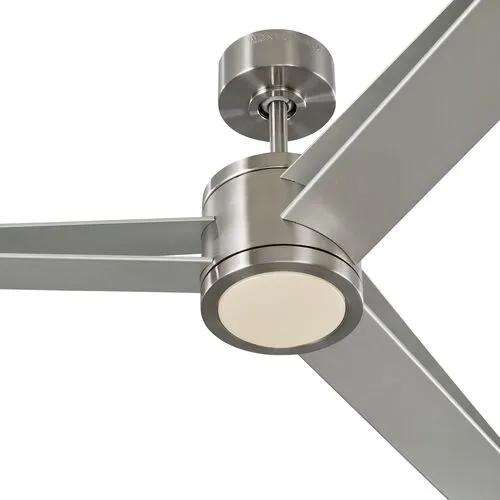 Visual Comfort - Armstrong Ceiling Fan - Brushed Steel - Silver - 6 Blades, Hand-Held Remote Control, Energy Efficient, 6 Speed DC Motor