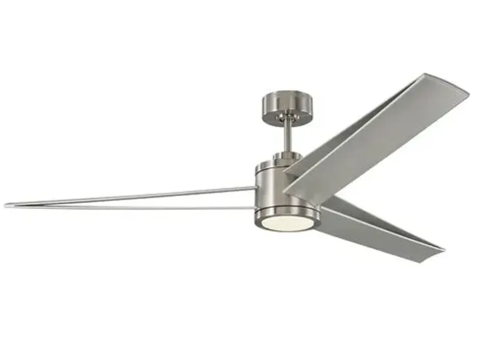 Visual Comfort - Armstrong Ceiling Fan - Brushed Steel - Silver - 6 Blades, Hand-Held Remote Control, Energy Efficient, 6 Speed DC Motor