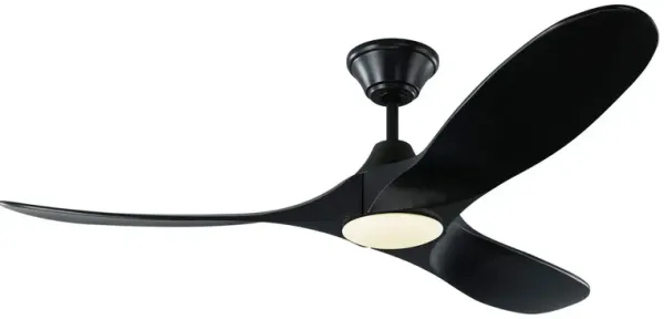 Visual Comfort - Maverick LED Ceiling Fan - Matte Black - 3 Blades, Hand-Held Remote Control, Energy Efficient, 6 Speed DC Motor