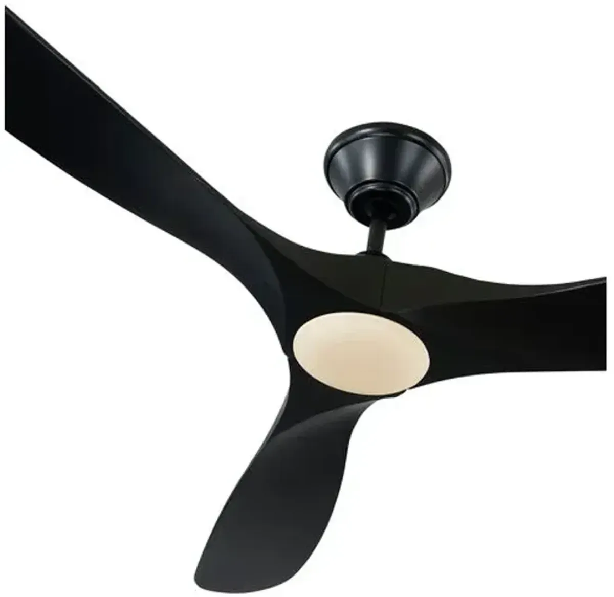 Visual Comfort - Maverick LED Ceiling Fan - Matte Black - 3 Blades, Hand-Held Remote Control, Energy Efficient, 6 Speed DC Motor