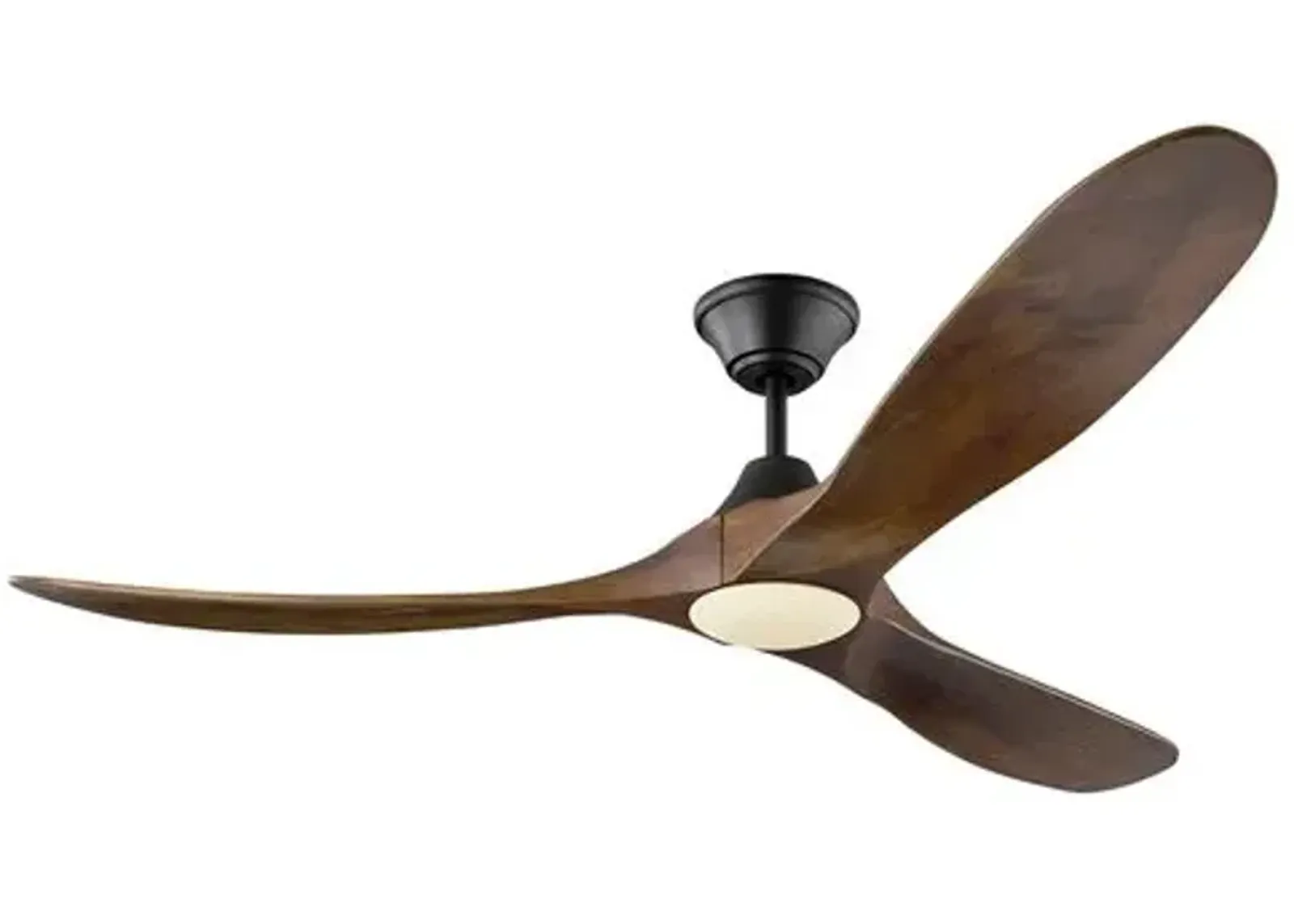 Visual Comfort - Maverick LED Ceiling Fan - Dark Walnut - Brown - 3 Blades, Hand-Held Remote Control, Energy Efficient, 6 Speed DC Motor