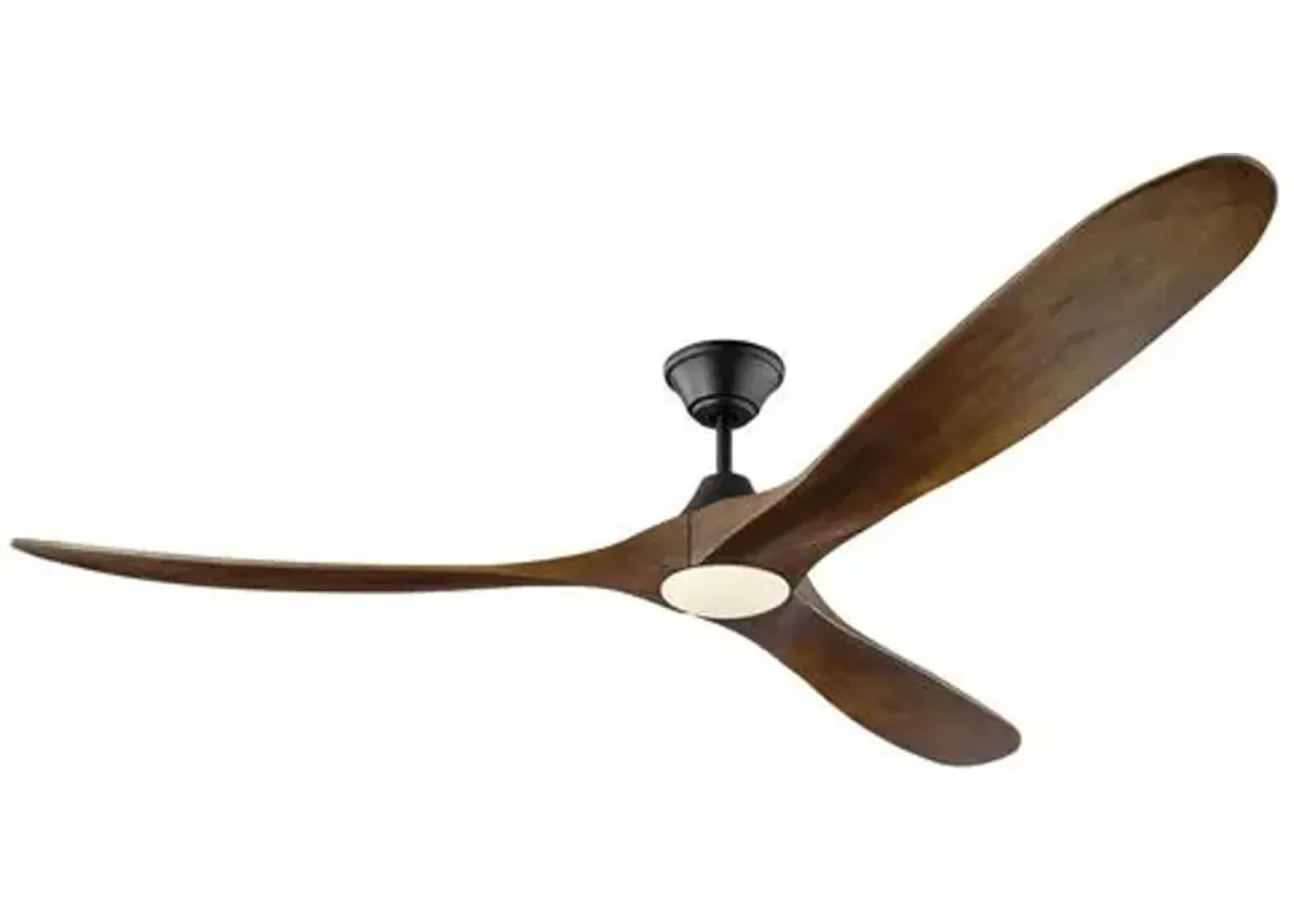 Visual Comfort - Maverick LED Ceiling Fan - Dark Walnut - Brown - 3 Blades, Hand-Held Remote Control, Energy Efficient, 6 Speed DC Motor