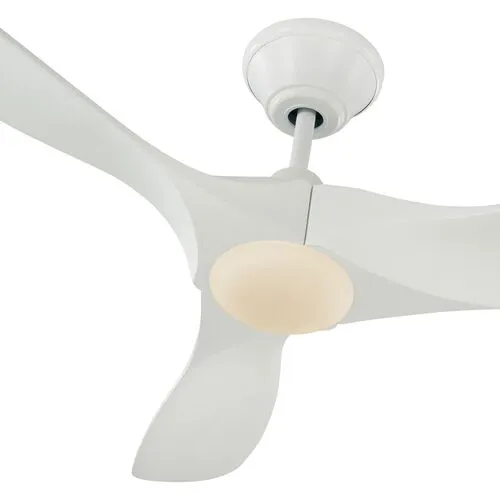 Visual Comfort - Maverick LED Ceiling Fan - Matte White - 3 Blades, Hand-Held Remote Control, Energy Efficient, 6 Speed DC Motor