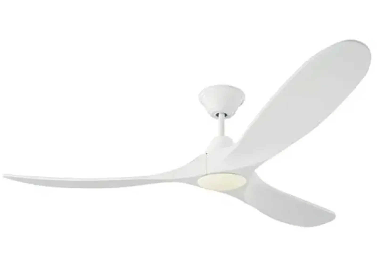 Visual Comfort - Maverick LED Ceiling Fan - Matte White - 3 Blades, Hand-Held Remote Control, Energy Efficient, 6 Speed DC Motor