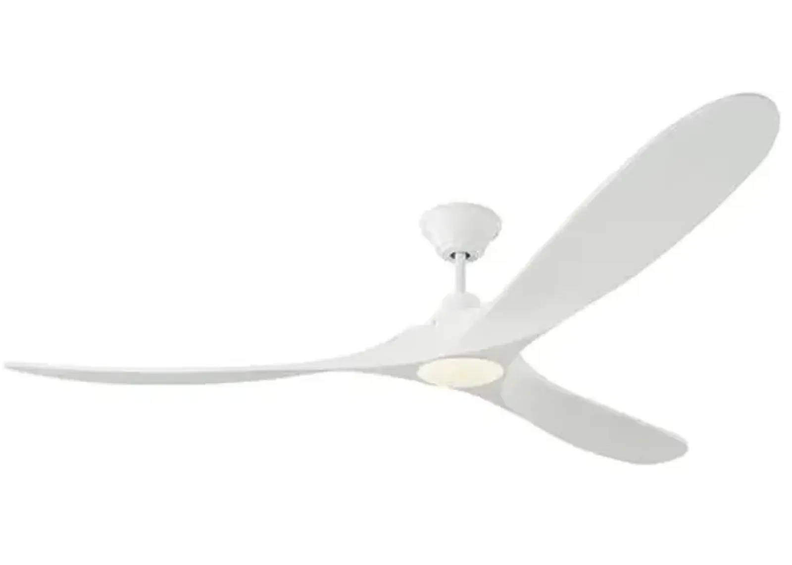 Visual Comfort - Maverick LED Ceiling Fan - Matte White - 3 Blades, Hand-Held Remote Control, Energy Efficient, 6 Speed DC Motor