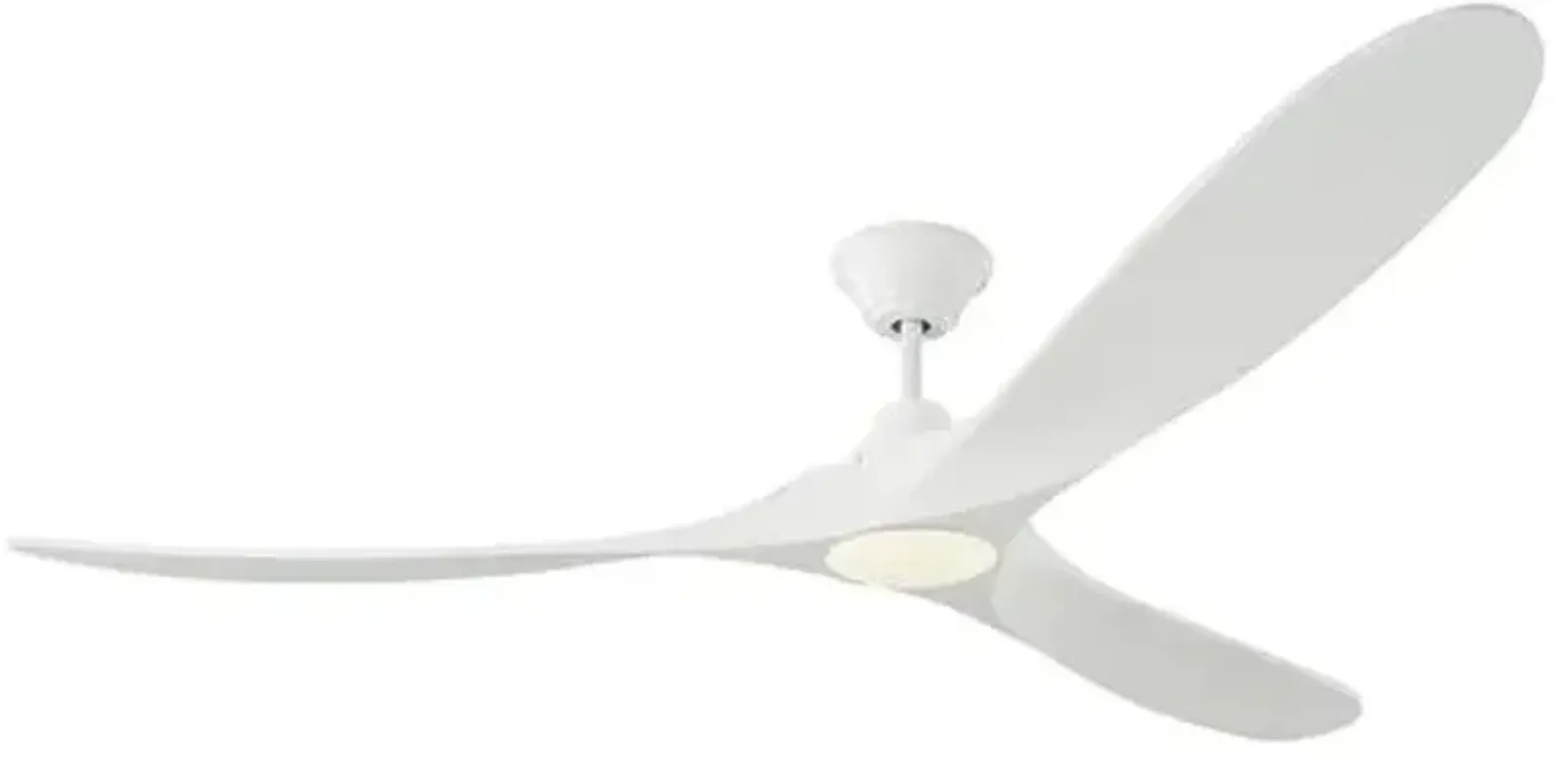 Visual Comfort - Maverick LED Ceiling Fan - Matte White - 3 Blades, Hand-Held Remote Control, Energy Efficient, 6 Speed DC Motor