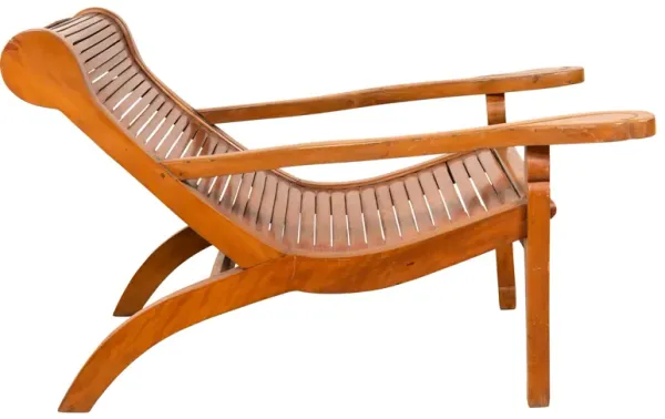 Dutch Colonial Plantation Lounge Chair - FEA Home - Brown