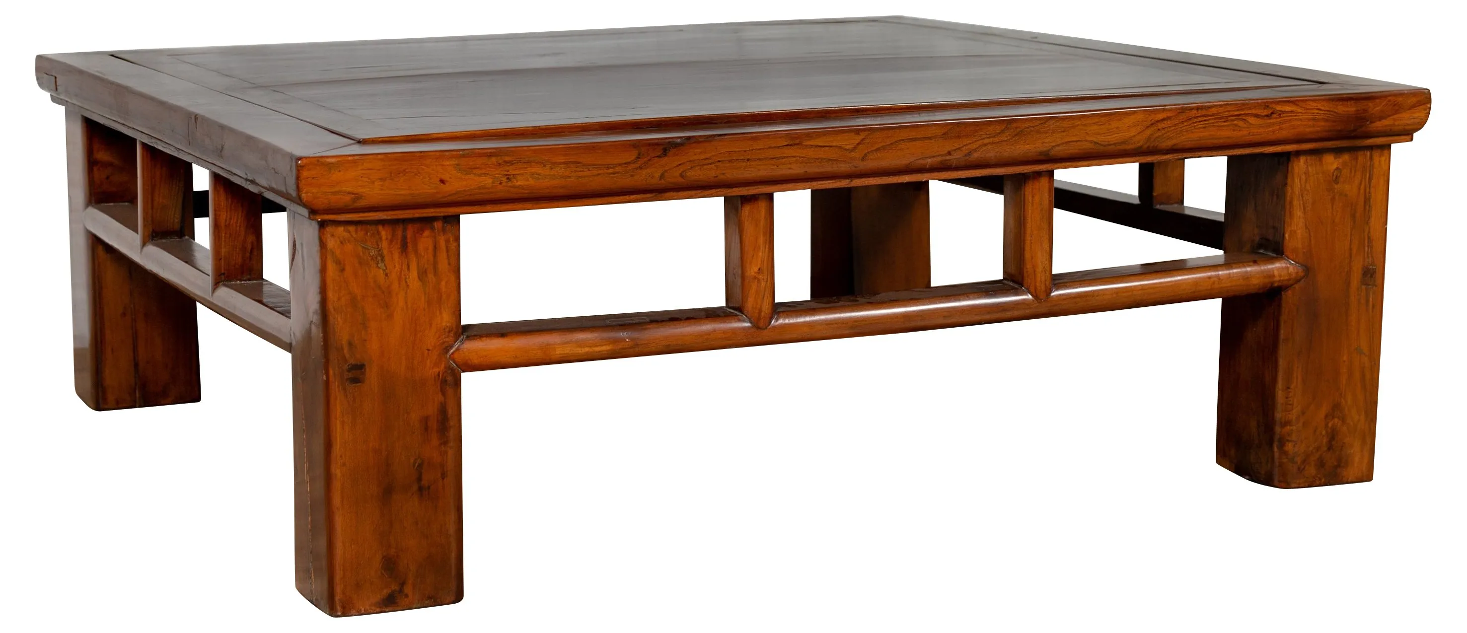 Qing Dynasty Style Elm Coffee Table - FEA Home - Brown
