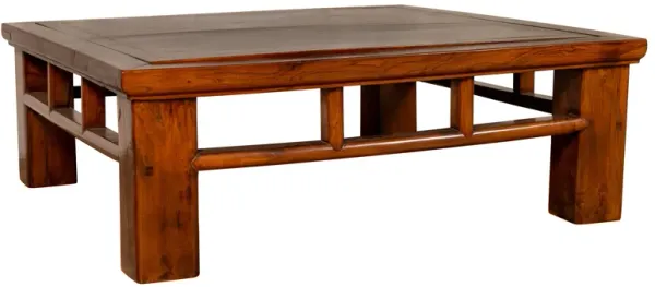 Qing Dynasty Style Elm Coffee Table - FEA Home - Brown