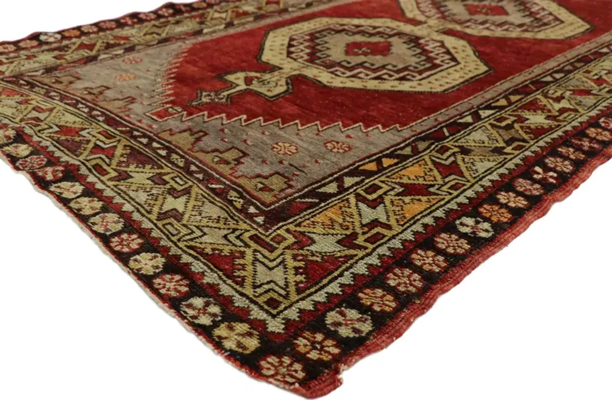 Turkish Oushak Runner - 3 9 × 10′8 - Esmaili Rugs & Antiques - Red - Red - Hand Knotted