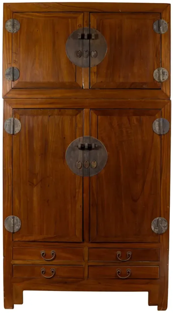 Chinese Elm Compound Wedding Wardrobe - FEA Home - Brown