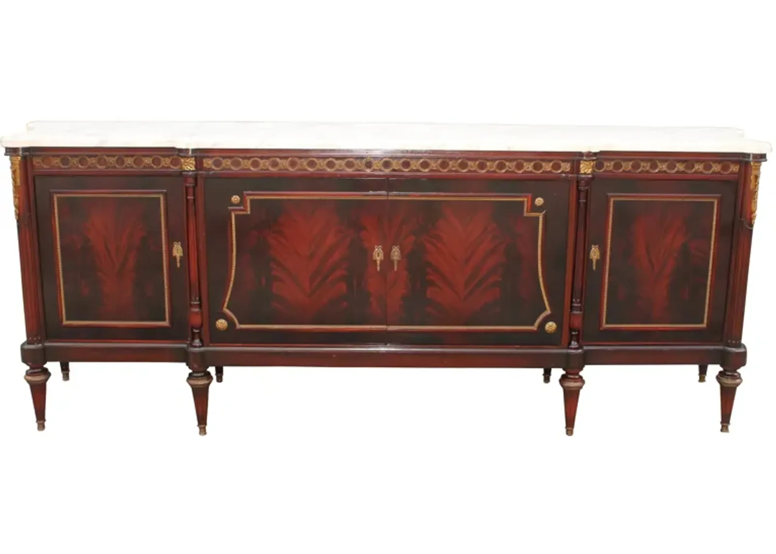 Neoclassical Style Grand Buffet - c.1920 - Something Vintage - Brown