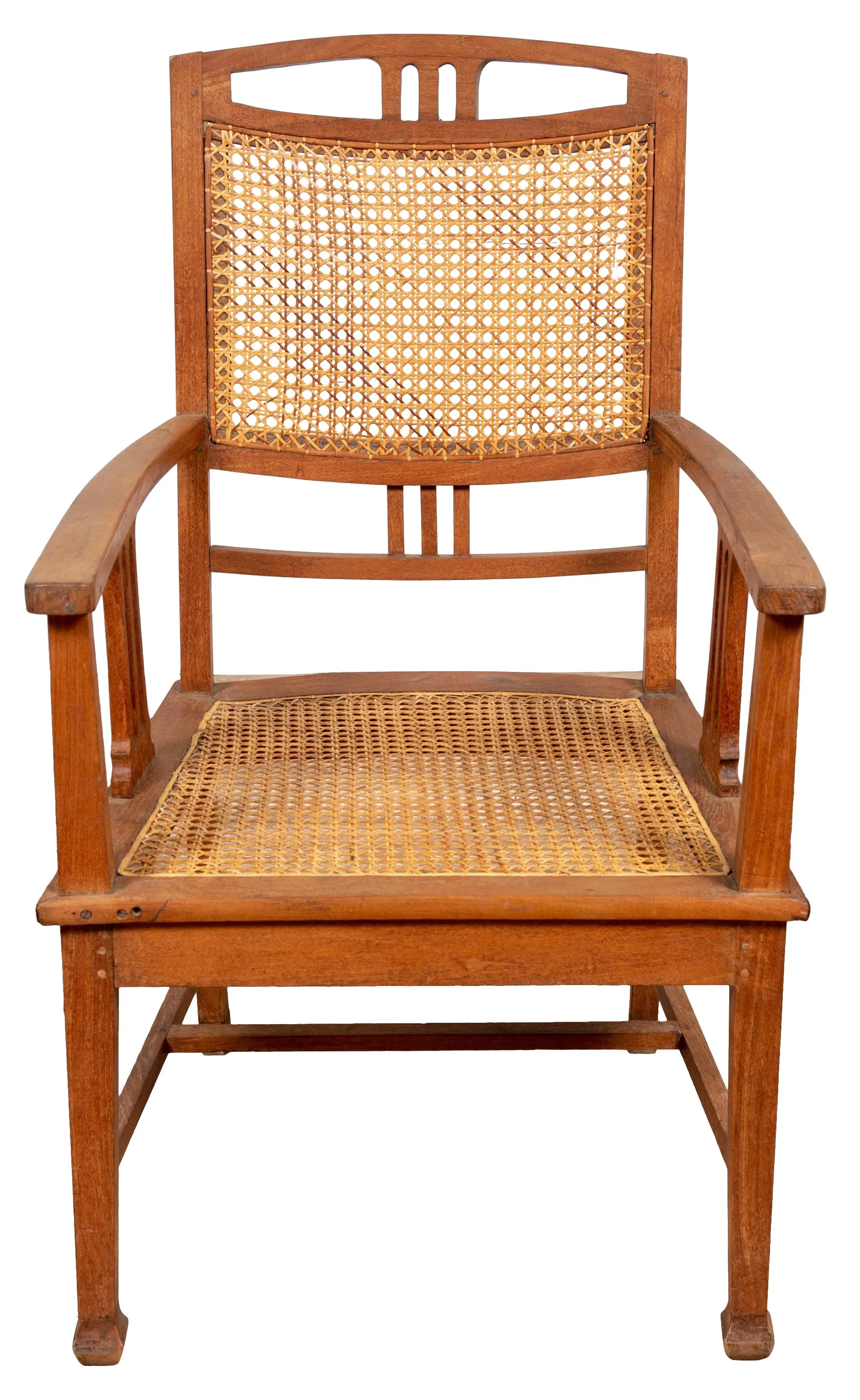 Dutch Colonial Javanese Teak Armchair - FEA Home - Brown