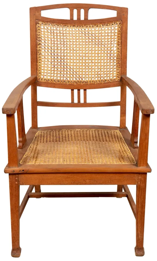 Dutch Colonial Javanese Teak Armchair - FEA Home - Brown
