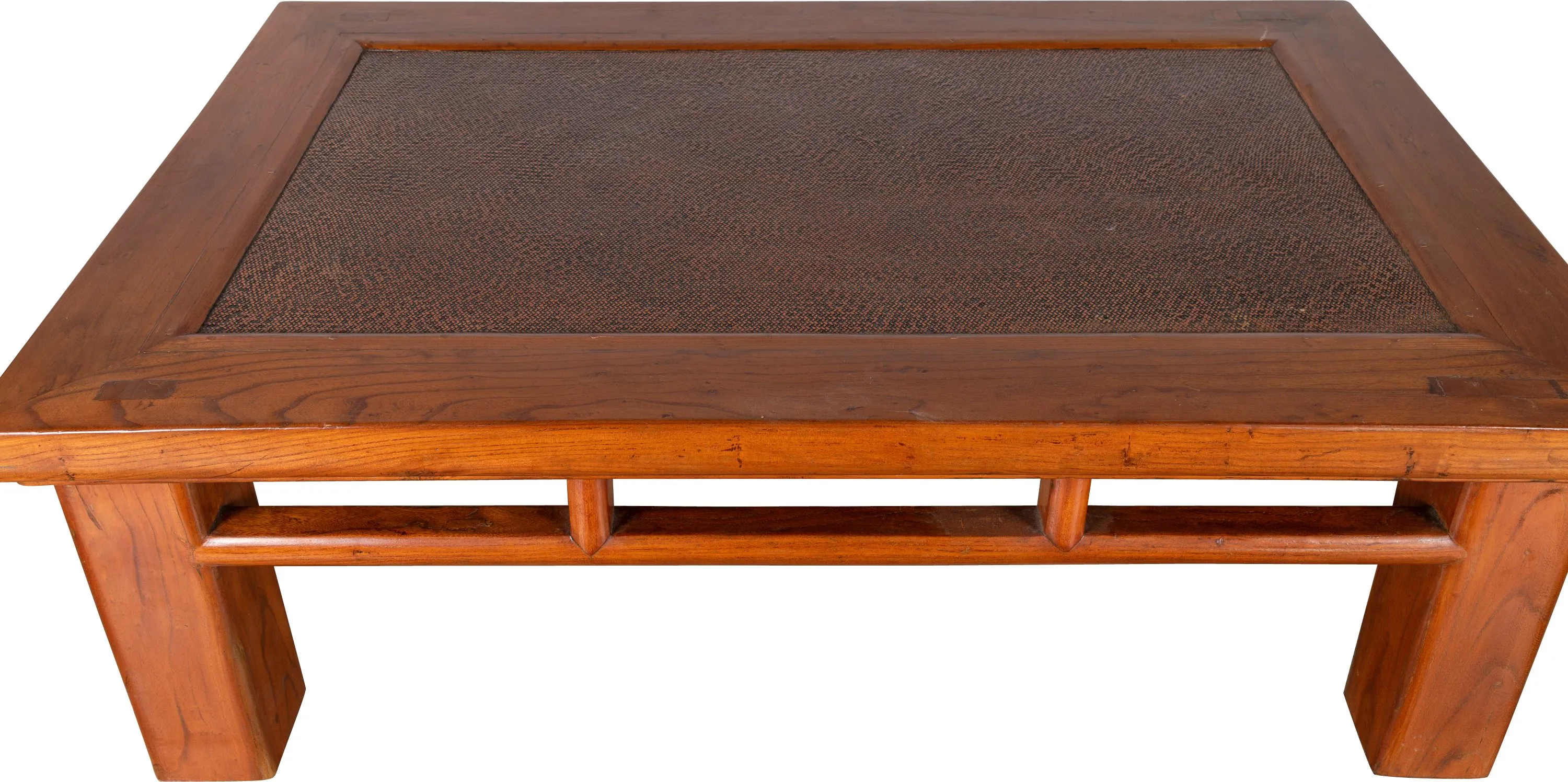 Chinese Square Leg Elm Coffee Table - FEA Home - Brown