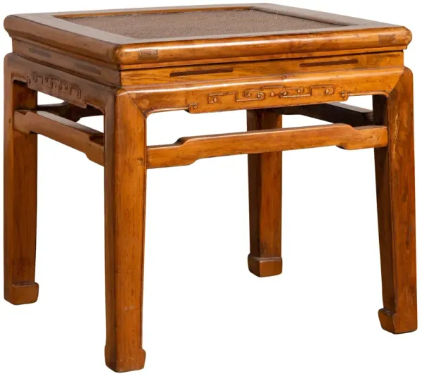 Chinese Ming Style Elmwood Waisted Table - FEA Home - Brown