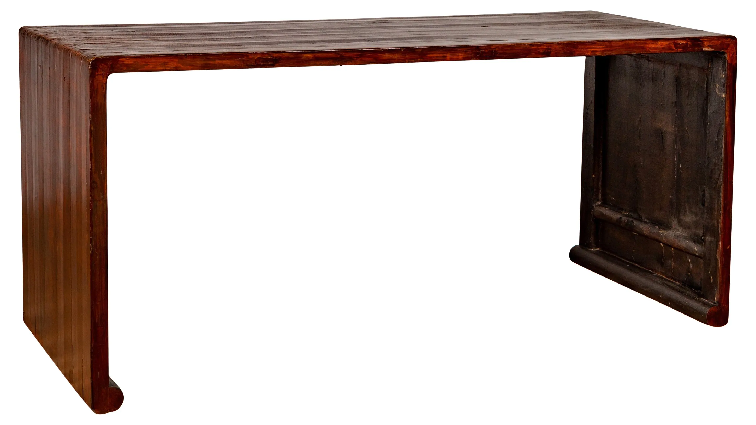 Burmese Vintage Waterfall Console Table - FEA Home - Brown