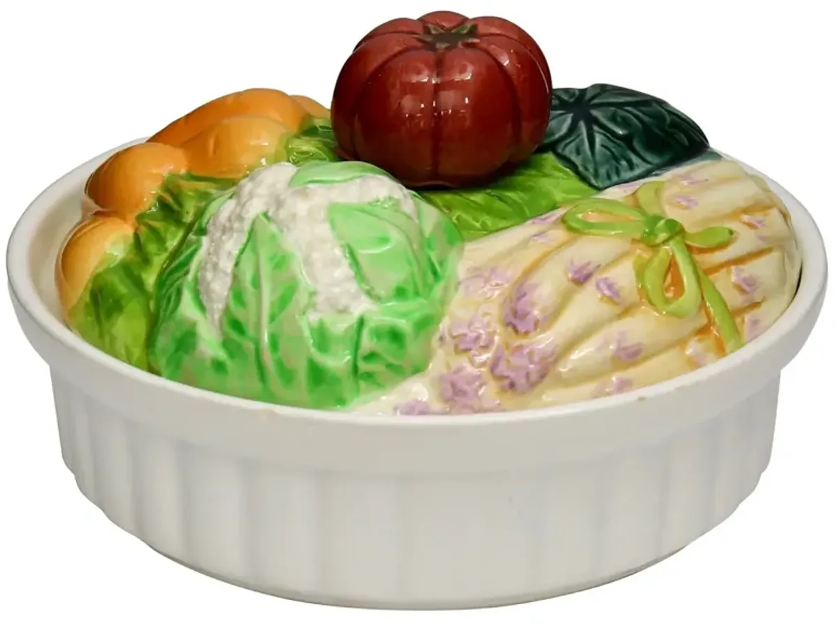 Midcentury Trompe L'oeil Vegetable Dish