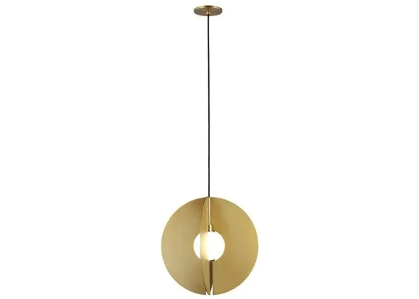 Visual Comfort - Orbel Round Pendant - Aged Brass - Gold