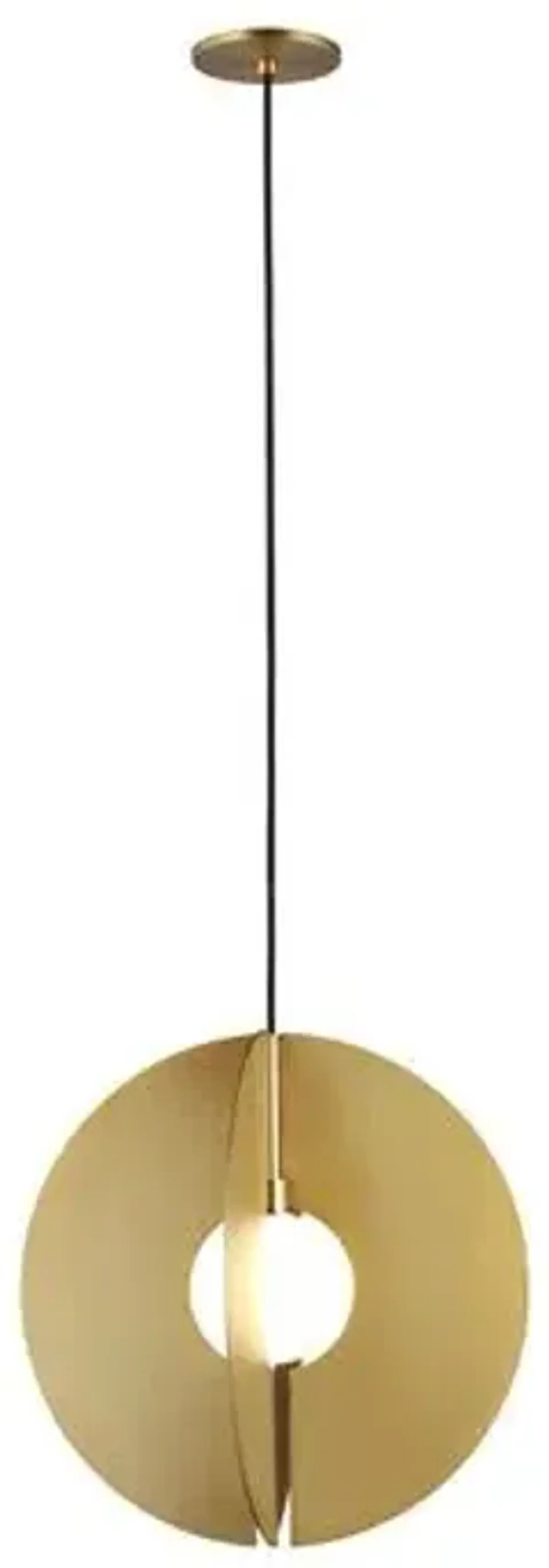 Visual Comfort - Orbel Round Pendant - Aged Brass - Gold