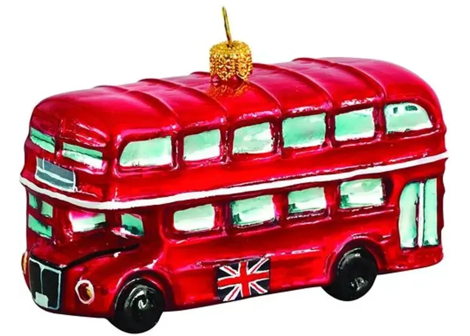 Double-Decker Bus Ornament - Red