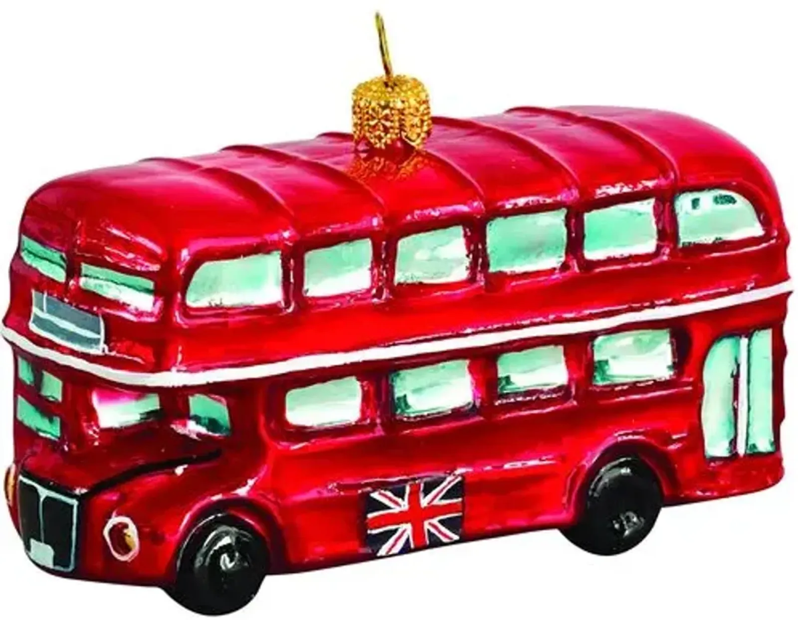 Double-Decker Bus Ornament - Red