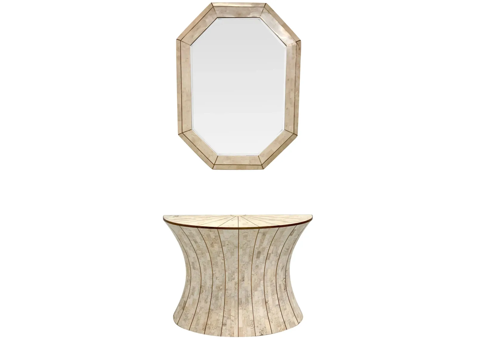 Maitland-Smith Console Table & Mirror - Von Meyer Ltd. - Ivory