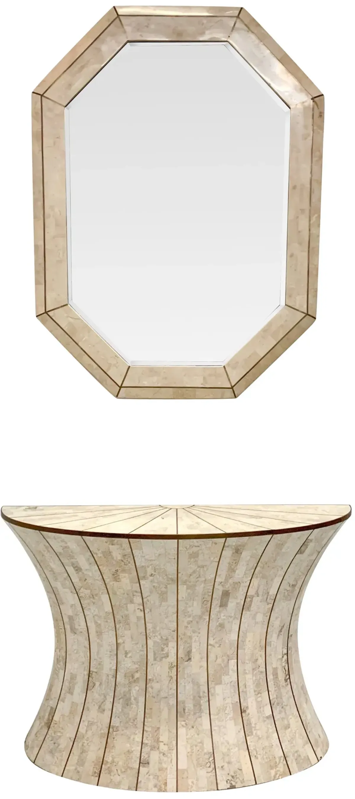 Maitland-Smith Console Table & Mirror - Von Meyer Ltd. - Ivory