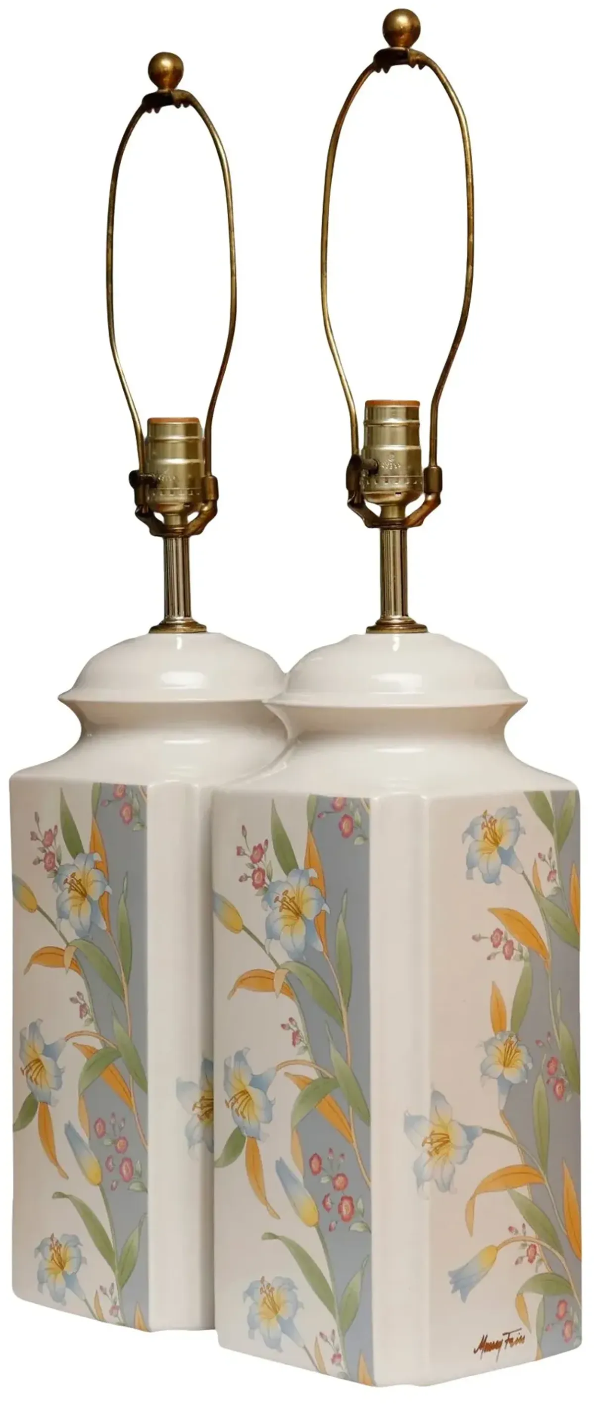 Murray Feiss Ceramic Table Lamps - a Pair - Interesting Things