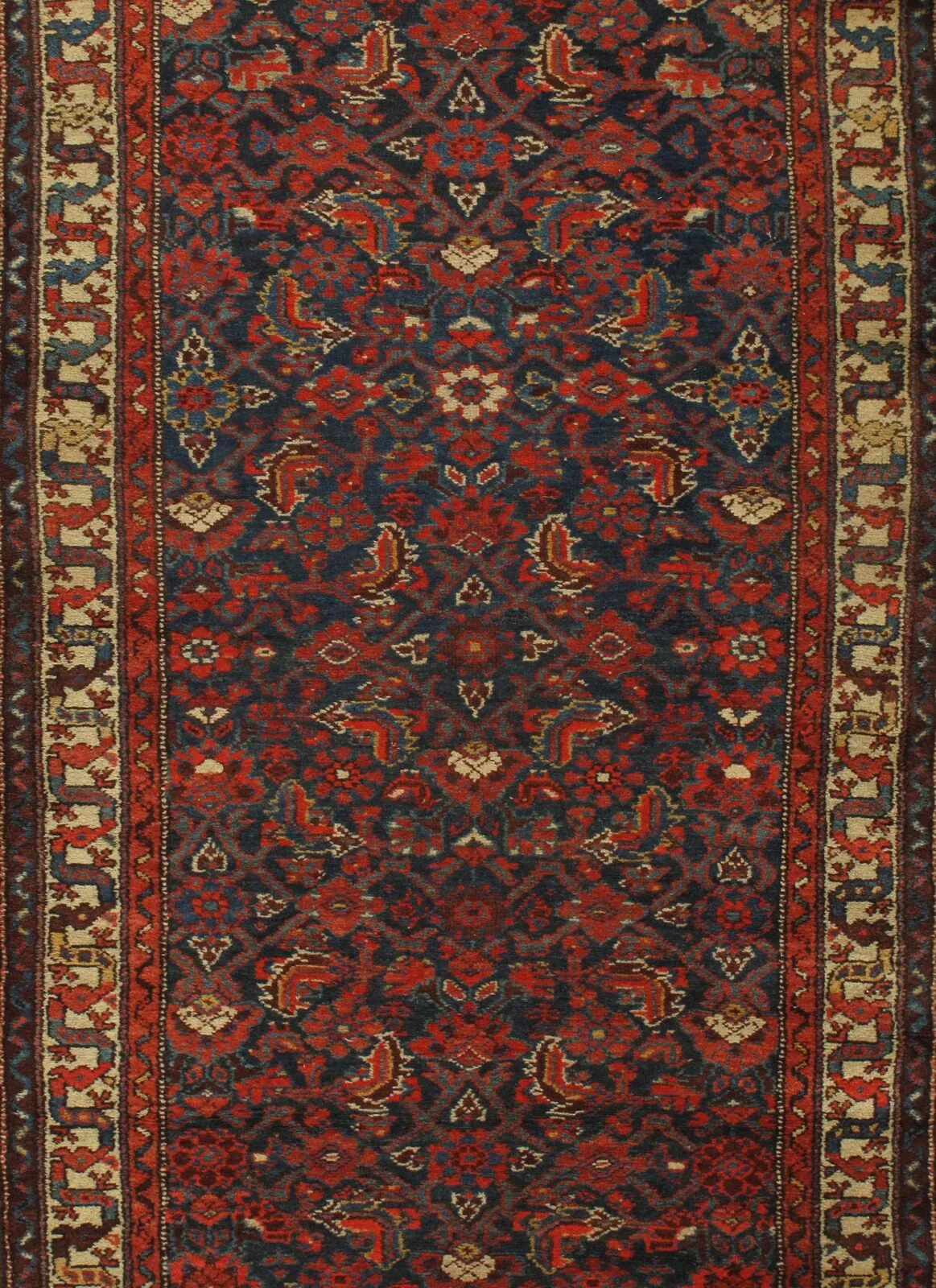 Persian Hamadan Runner - 3'4" x 13'4" - red