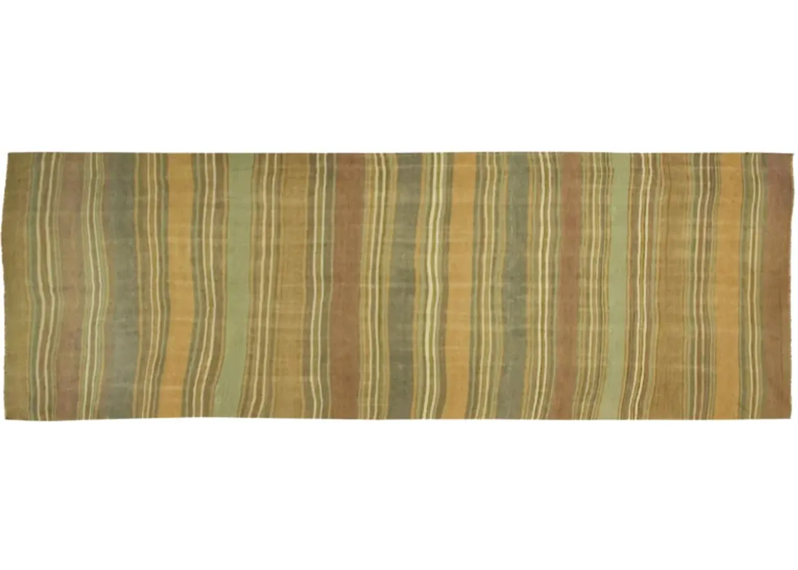 Turkish Kilim - 4'7" x 15' - Green