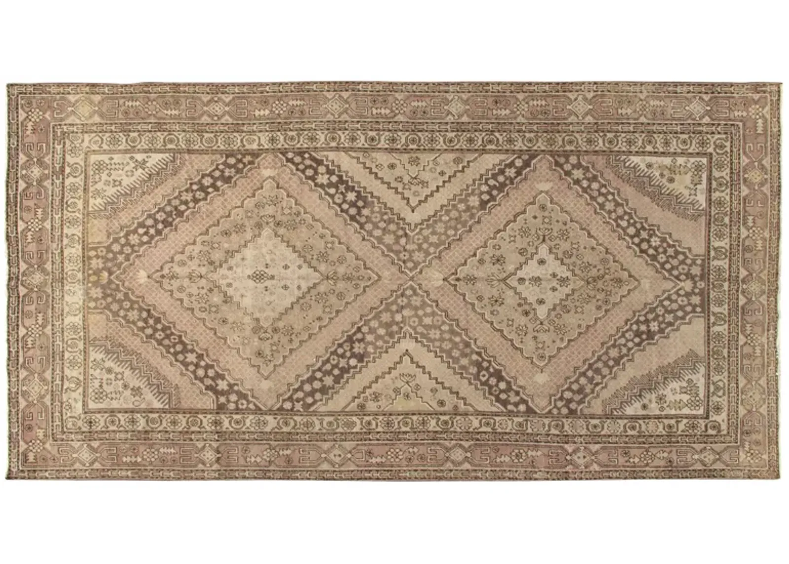 Khotan Hand Woven Rug 6'2 x 12'4 - Brown - Brown