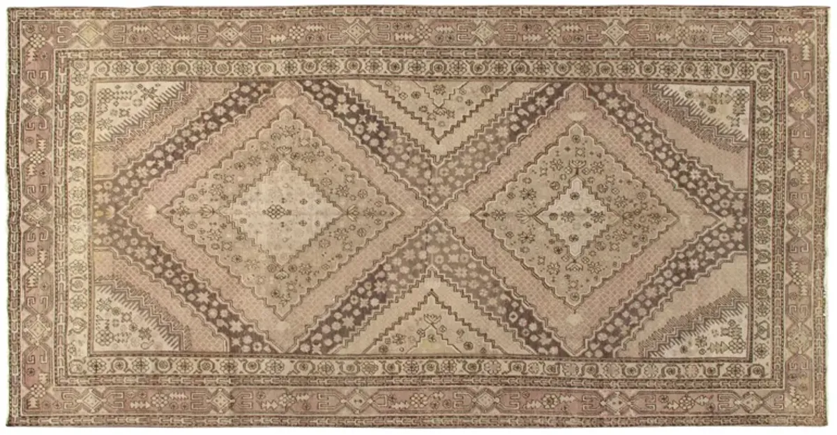 Khotan Hand Woven Rug 6'2 x 12'4 - Brown - Brown