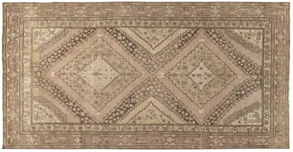 Khotan Hand Woven Rug 6'2 x 12'4 - Brown - Brown