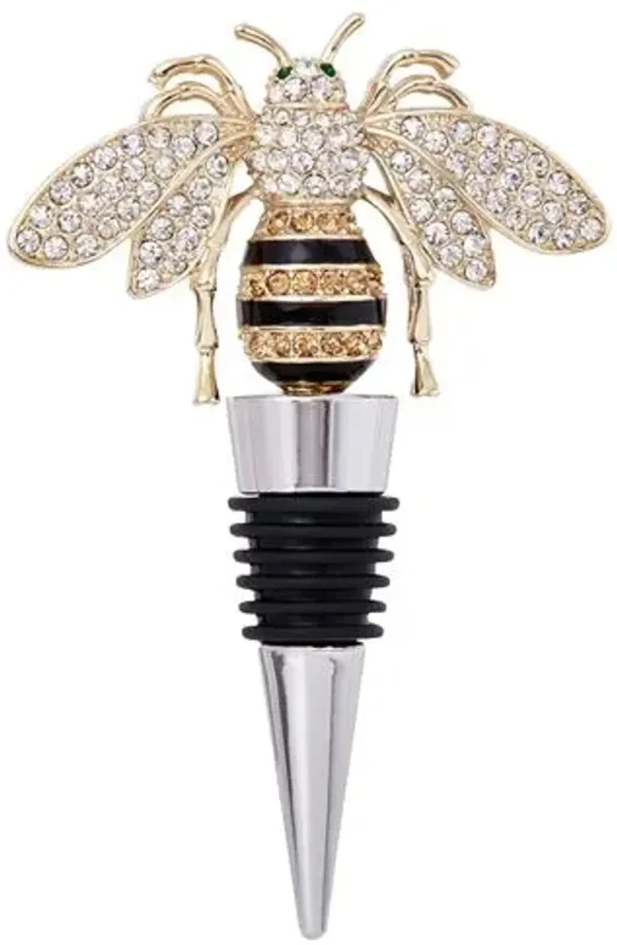 Stripey Bee Wine Stopper - Gold - Joanna Buchanan - Multi