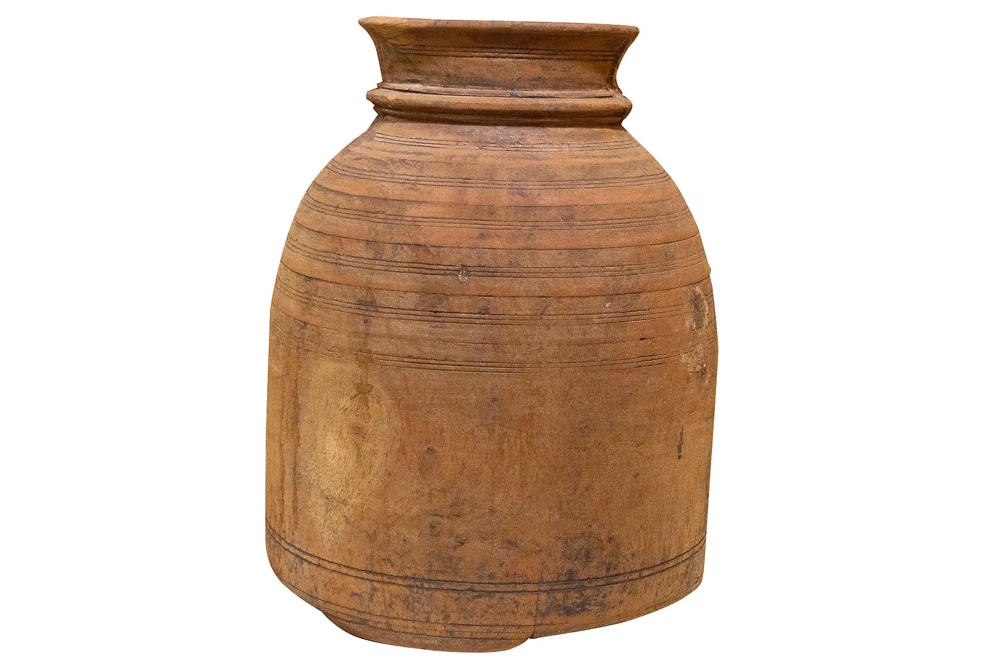 Bahi Nepalese Tribal Ghee Outdoor Pot - de-cor - Brown