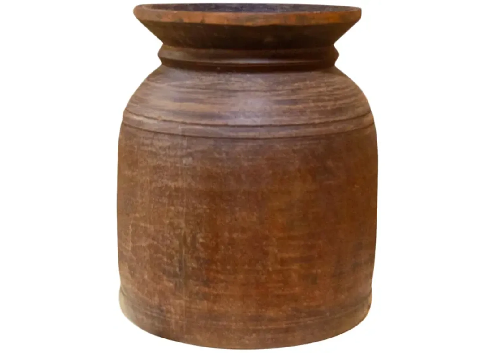 Rei Nepalese Tribal Ghee Outdoor Pot - de-cor - Brown