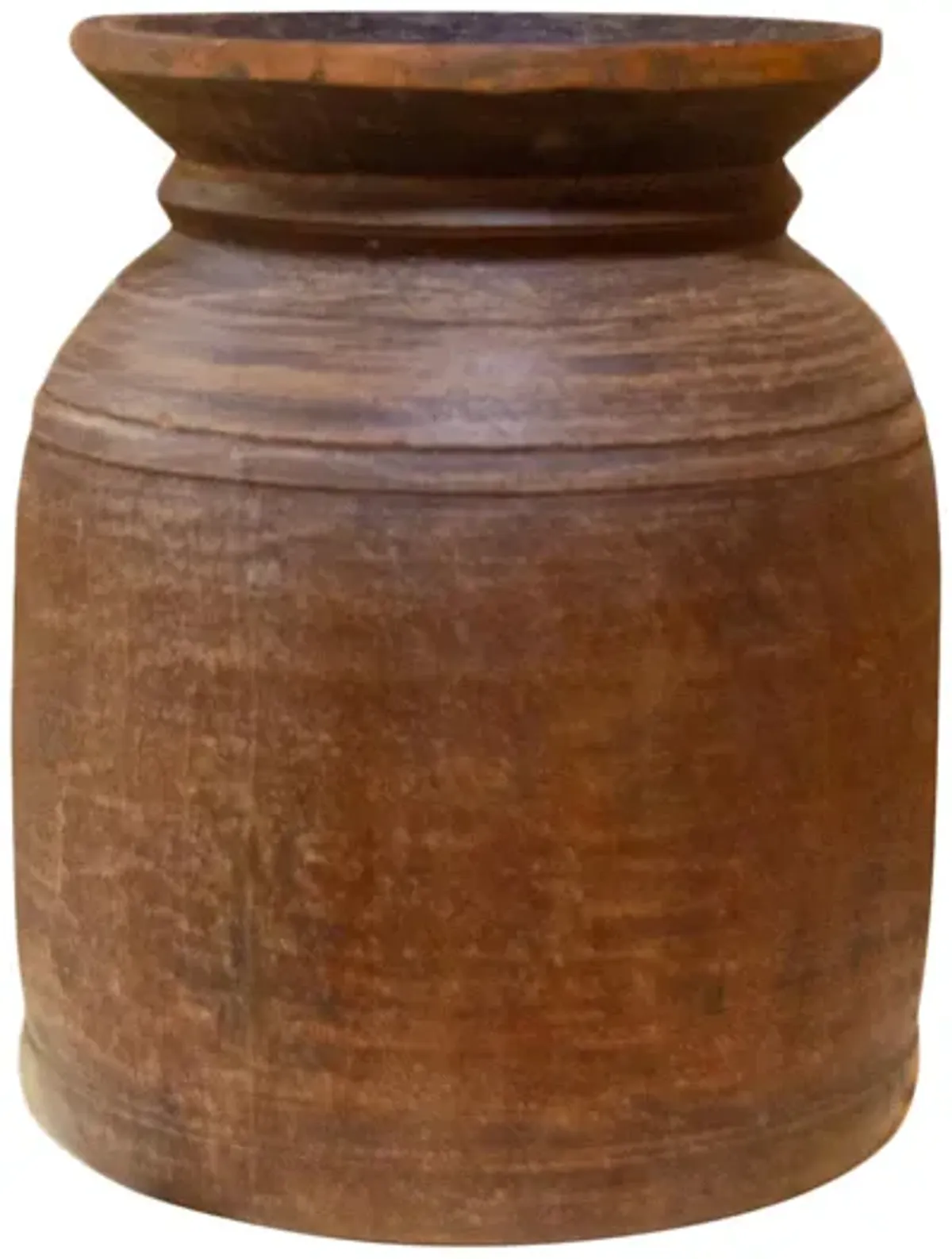 Rei Nepalese Tribal Ghee Outdoor Pot - de-cor - Brown