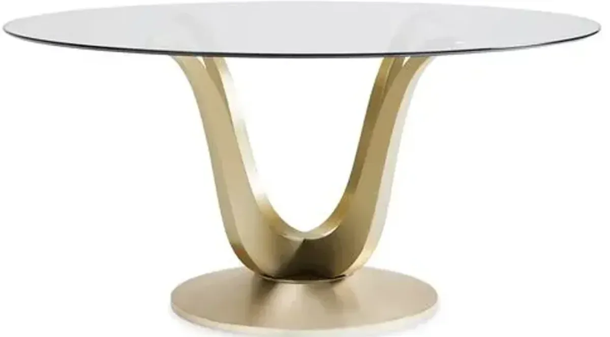 Rounding Dining Table - Champagne Gold