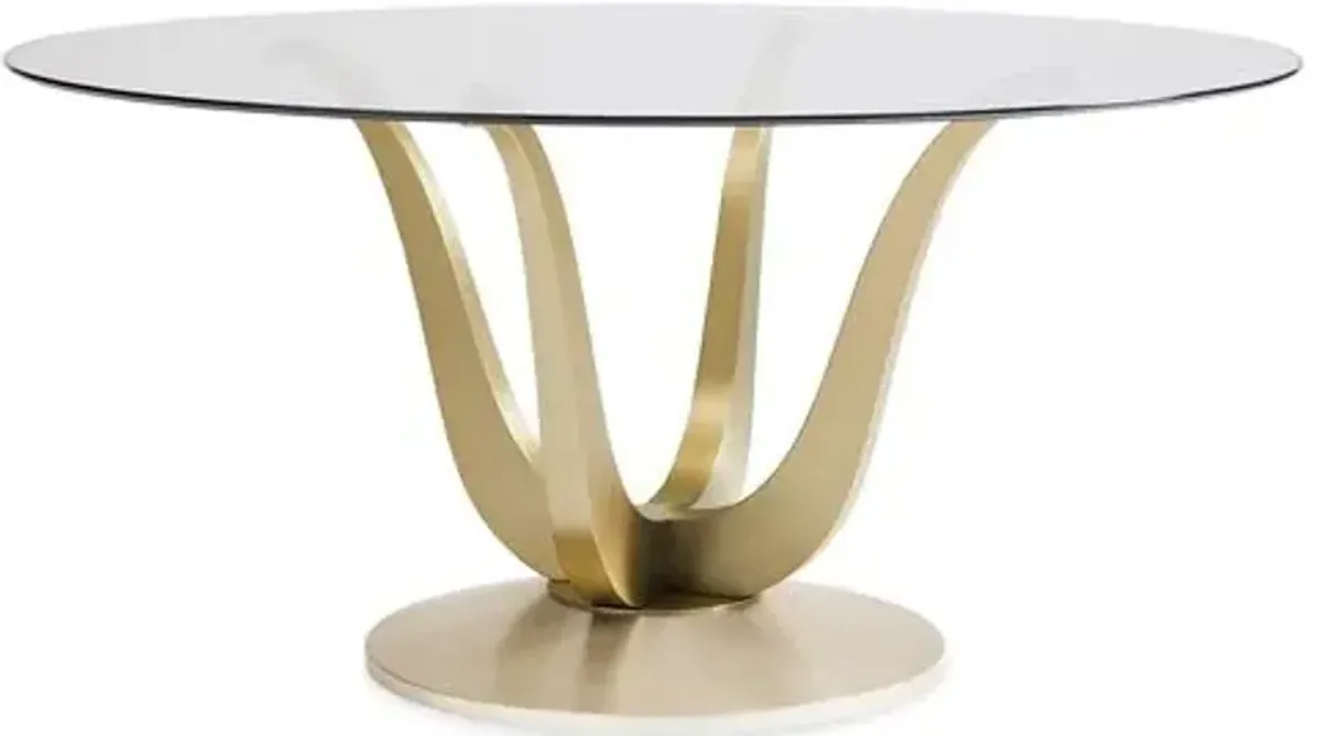 Rounding Dining Table - Champagne Gold