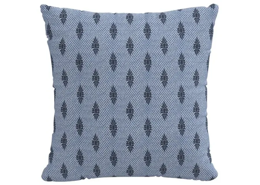 Libby Pillow - Navy Boca Medallion