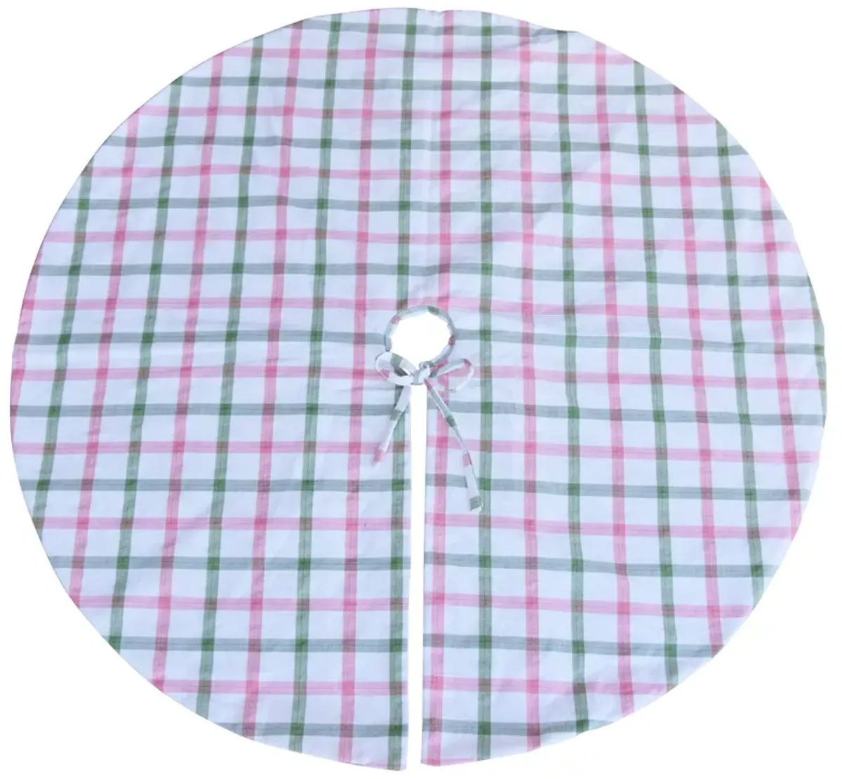 53" English Plaid Tree Skirt - Pink