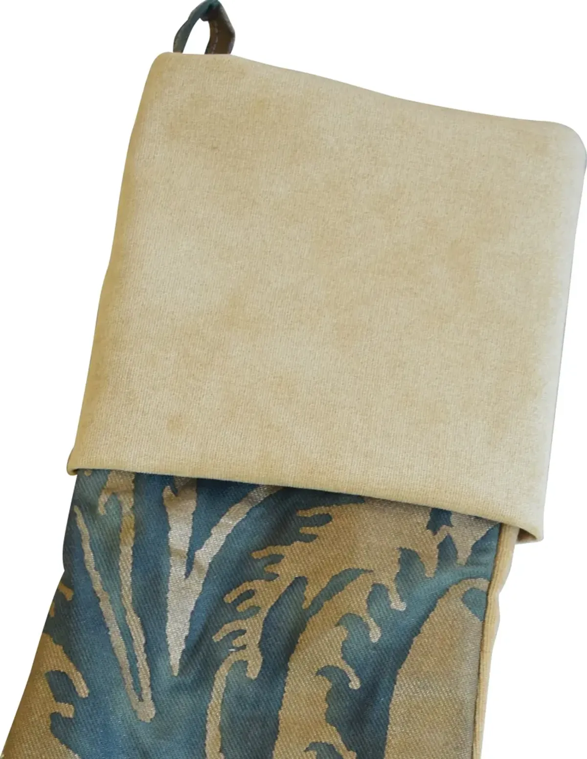 Italian Fortuny Christmas Stocking - Green