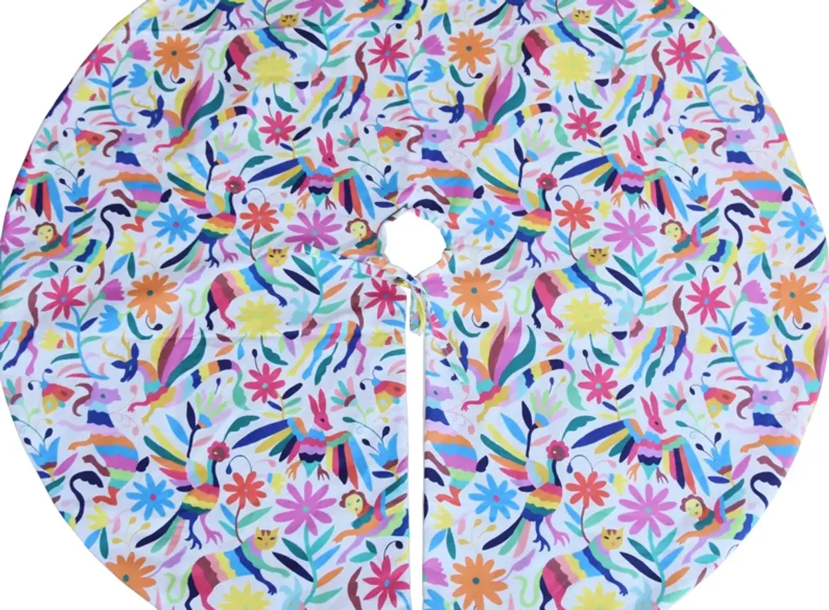 53" Otomi Fantasy Tree Skirt - Pink