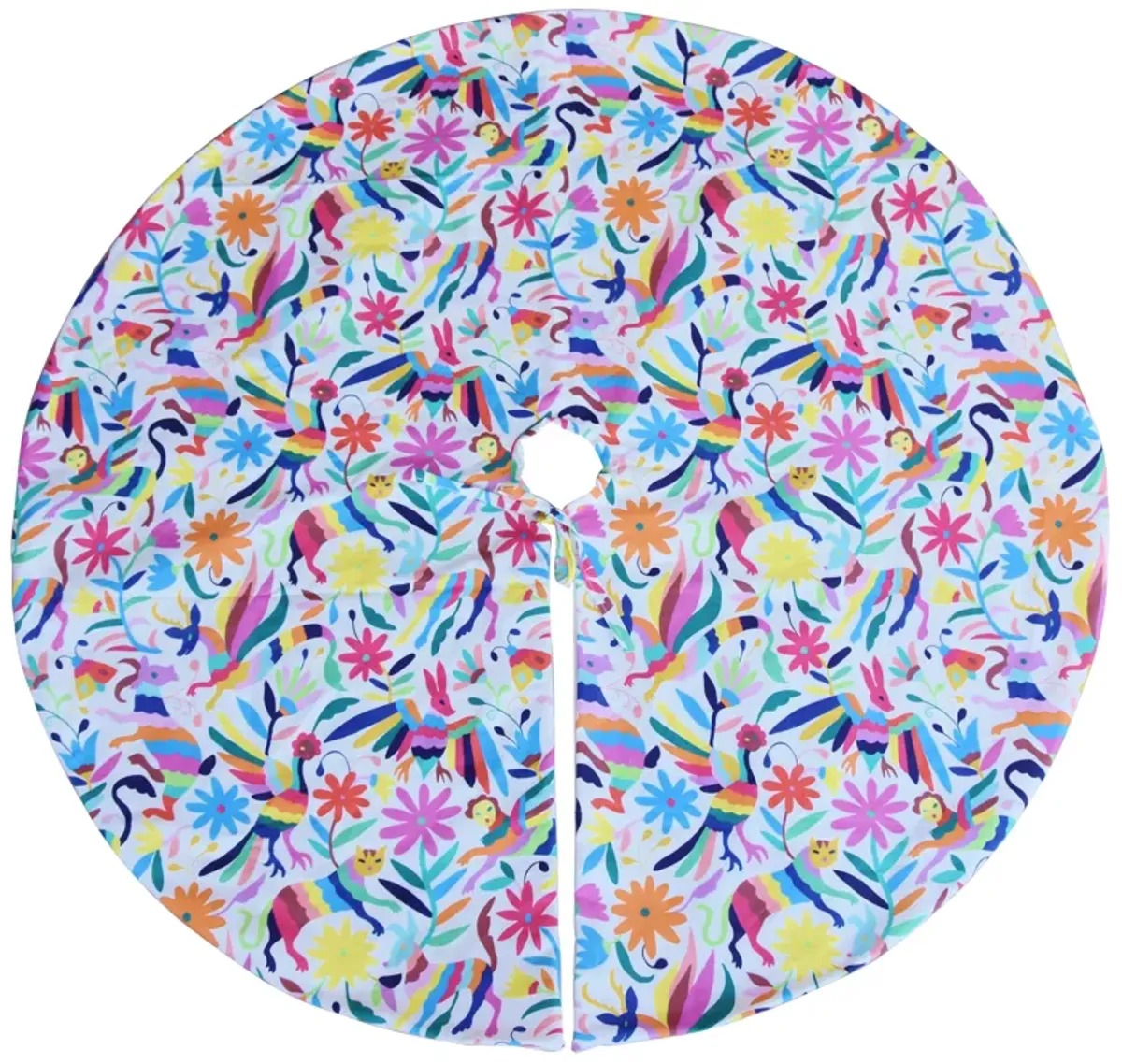 53" Otomi Fantasy Tree Skirt - Pink