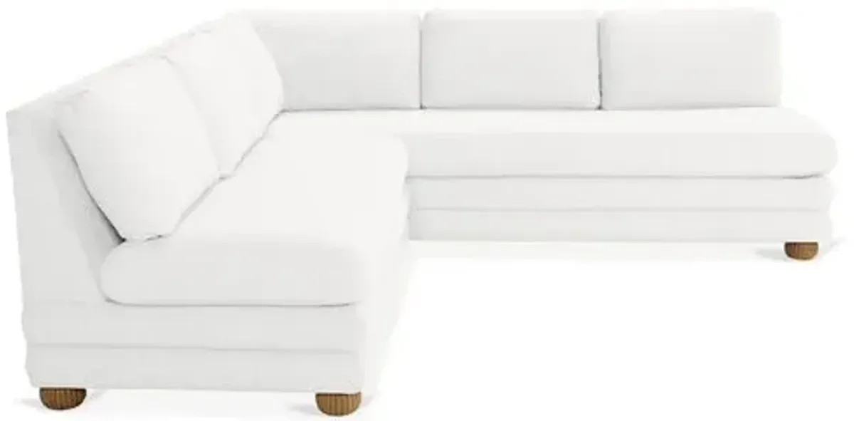 Millbrae Left-Facing Sectional - White Linen