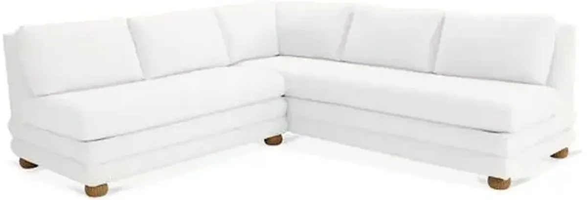 Millbrae Left-Facing Sectional - White Linen